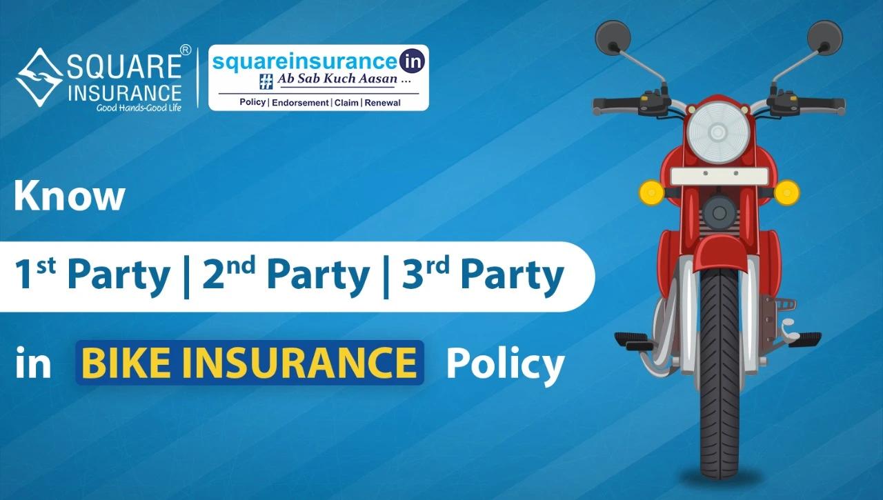 Know 1st Party , 2nd Party, and 3rd Party in Bike Insurance Policy